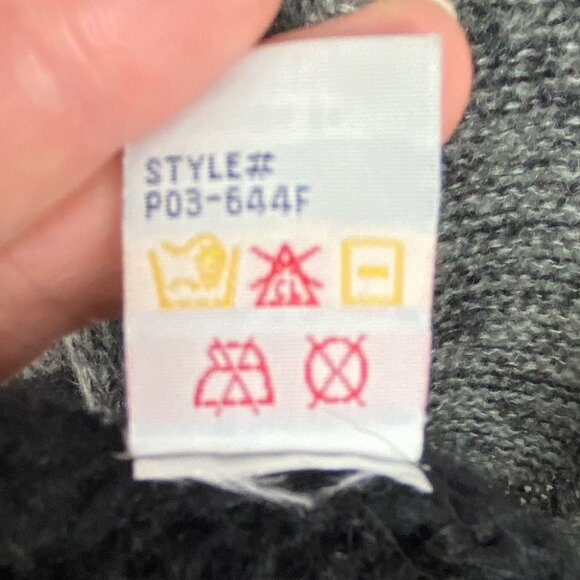 Penningtons PS Career Wool Duster Cardigan Black Grey Size 0X Long Sleeve Maxi - Picture 7 of 11